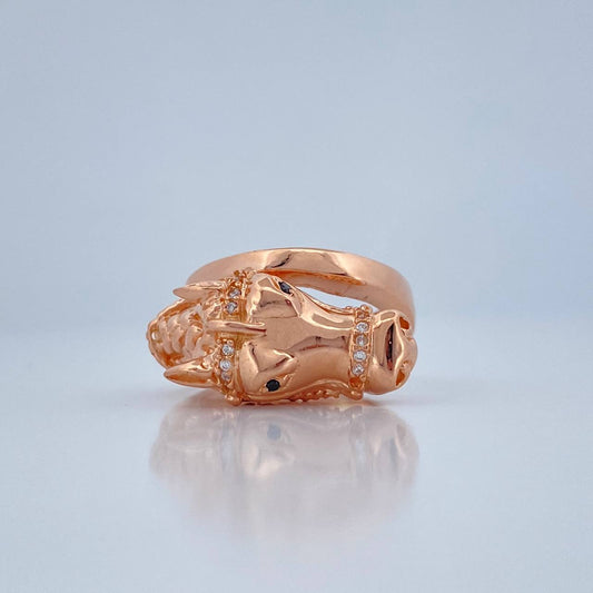 Anillo Caballo 10.25gr / T7 / Oro Rosa 18K $