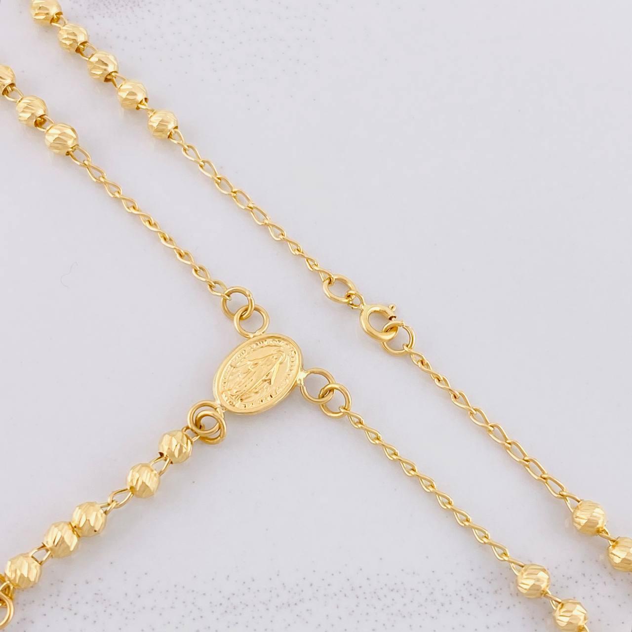 Rosary Miraculous Virgin 5.75g / 20 in / 3mm Yellow Gold 18K