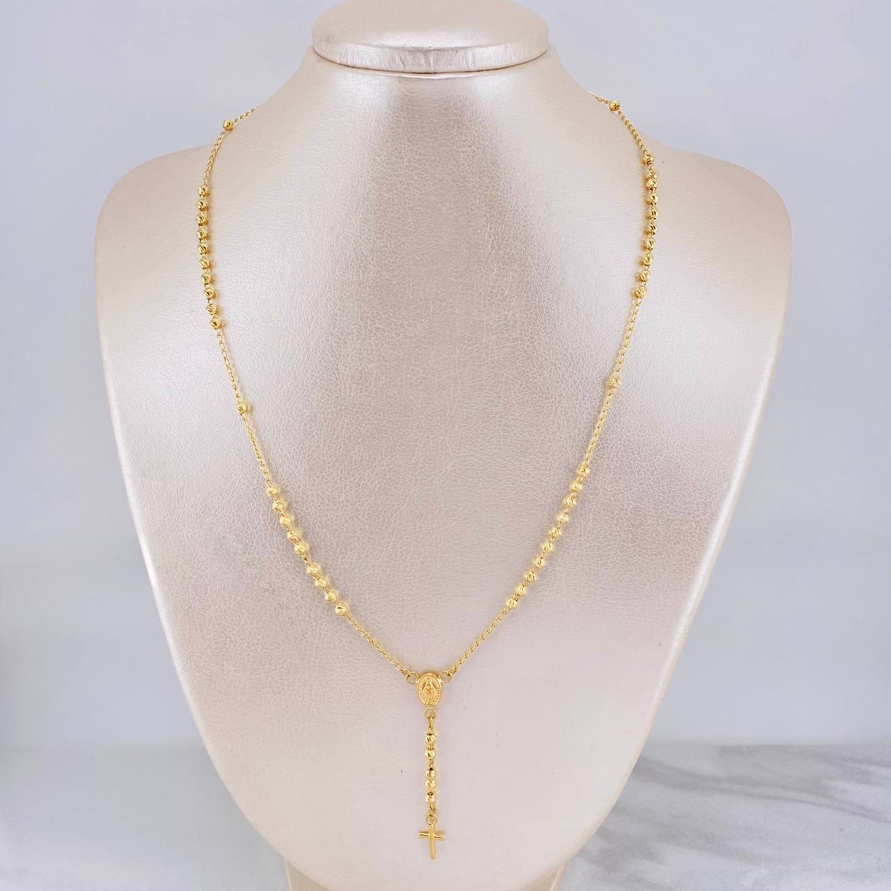 Rosary Miraculous Virgin 5.75g / 20 in / 3mm Yellow Gold 18K