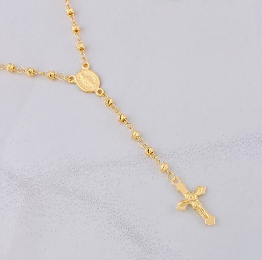Rosary Miraculous Virgin 6.45g / 20 in / 3mm Yellow Gold 18K