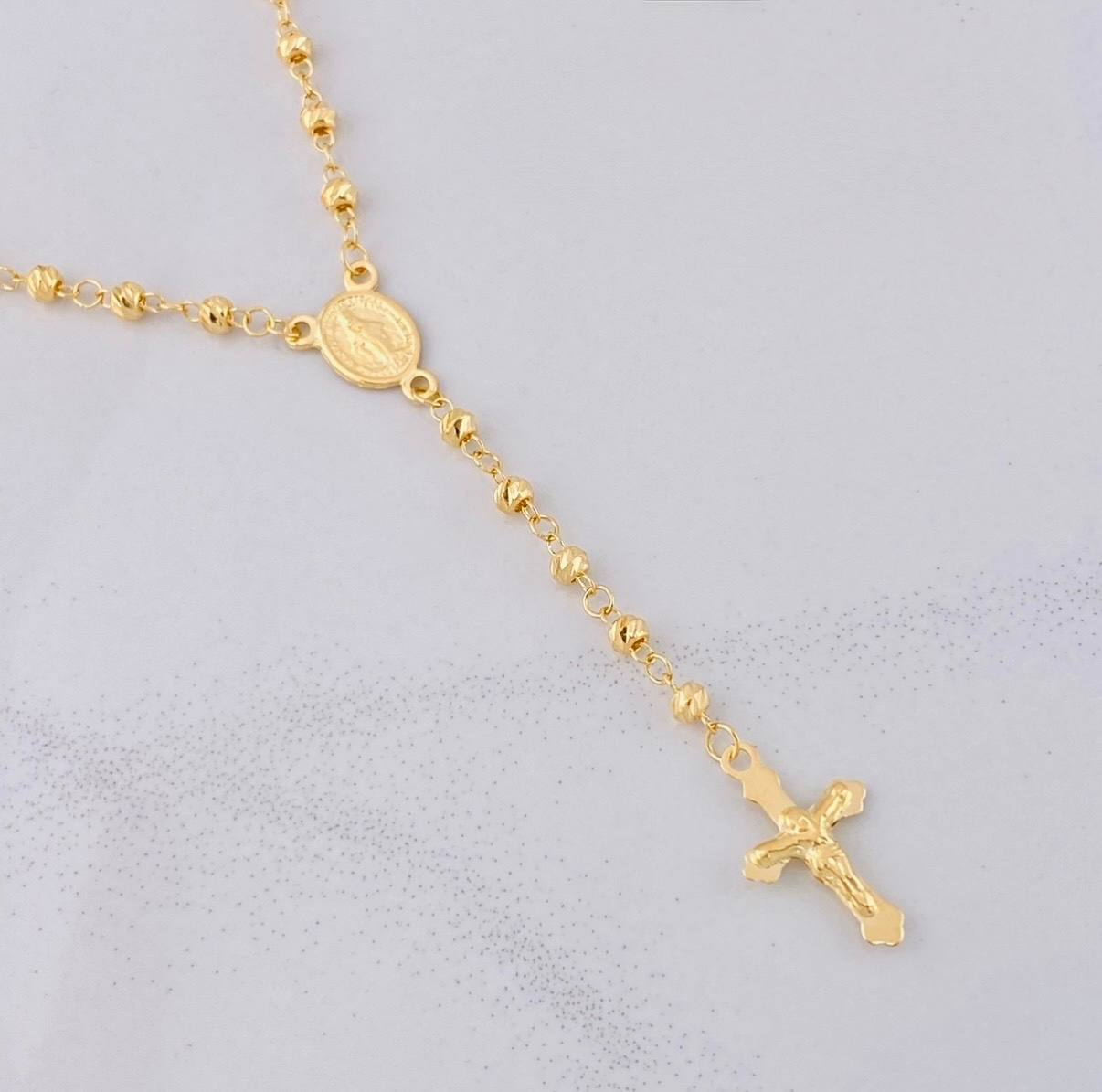 Rosary Miraculous Virgin 6.45g / 20 in / 3mm Yellow Gold 18K