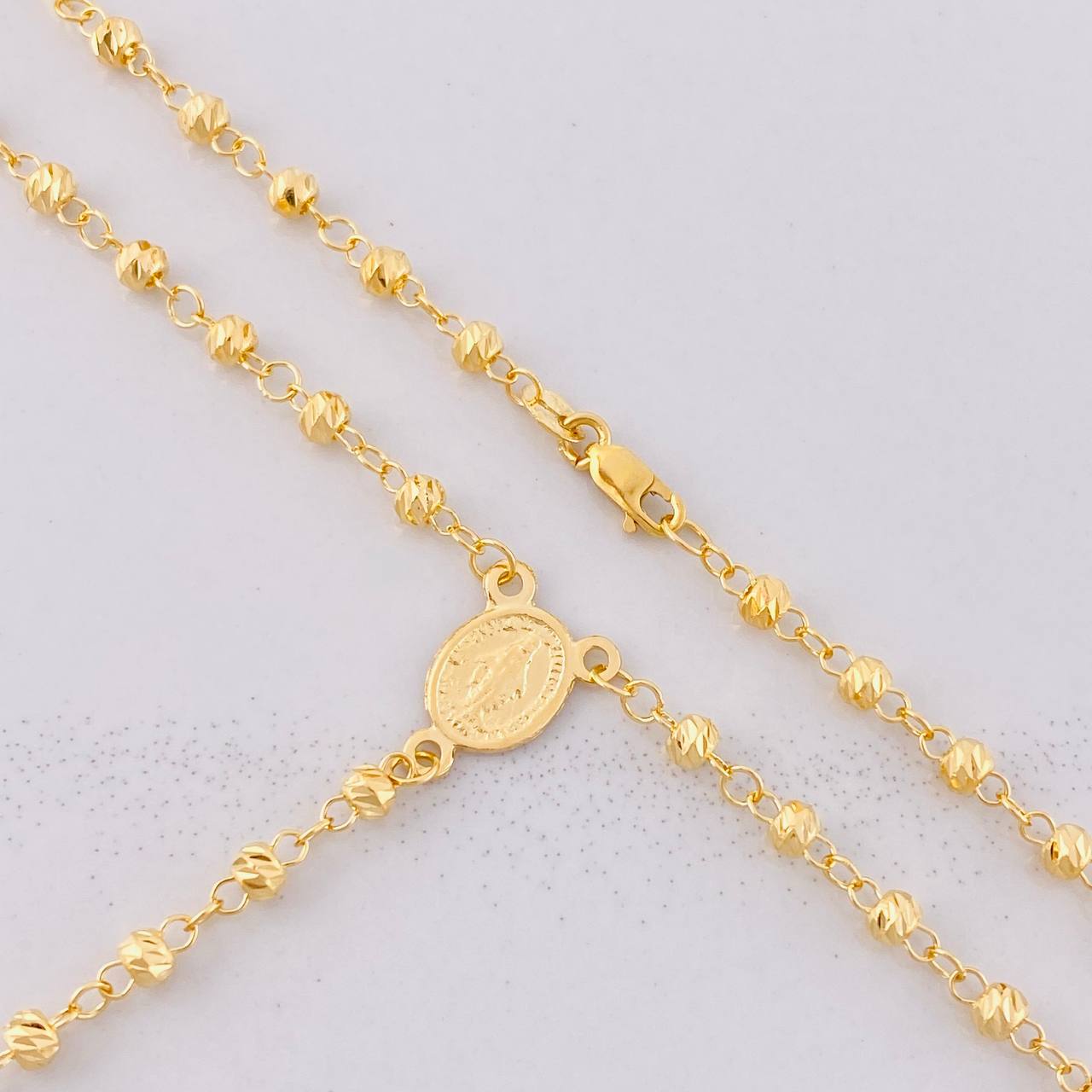 Miraculous Virgin Rosary 6.25g / 20 in / 3mm Yellow Gold 18K