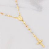Rosary Miraculous Virgin 6.4g / 20 in / 3mm Three Golds 18K