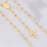 Rosary Miraculous Virgin 6.4g / 20 in / 3mm Three Golds 18K