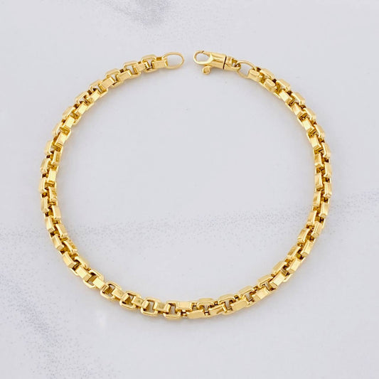 Pulso Veneciana Cuadrada 6.55g / 8 1/2 in / 4.4mm Oro Amarillo 18K
