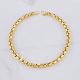 Venetian Bracelet Square 6.55g / 8 1/2 in / 4.4mm Yellow Gold 18K