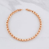 Venetian Bracelet Square 6.4g / 8 1/2 in / 4.3mm Rose Gold 18K