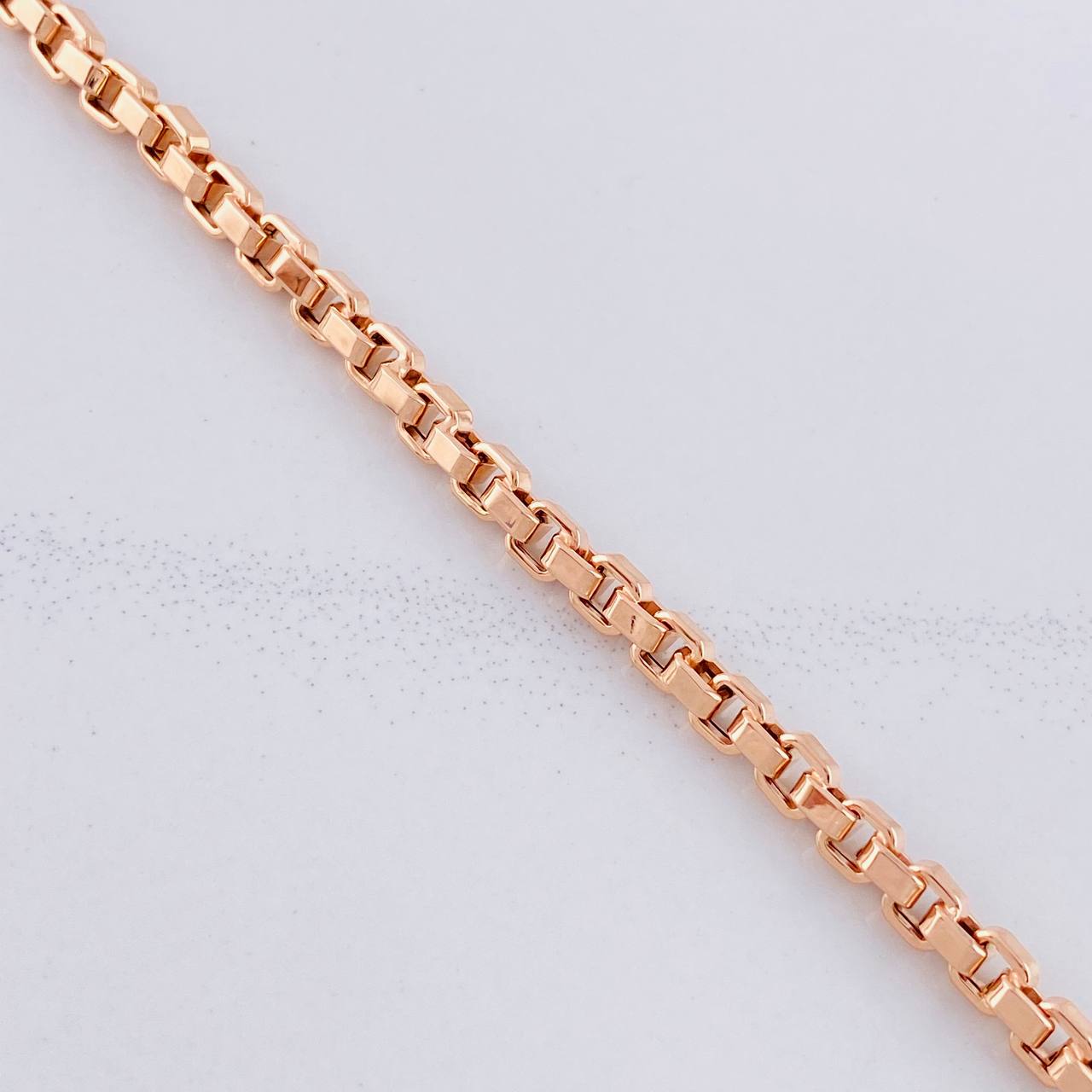 Venetian Bracelet Square 6.35g / 8 1/2 in / 4.3mm Rose Gold 18K