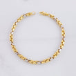 Venetian Bracelet Square 6.3g / 8 1/2 in / 4.3mm Two Yellow White Gold 18K