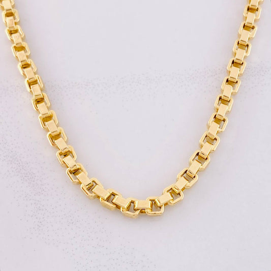 Venetian Chain Square 17.65g / 24 in / 4.5mm Yellow Gold 18K