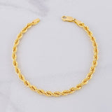 Pulso Lazo 5.1g / 8 in / 4.3mm Oro Amarillo 18K