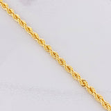 Rope Bracelet 5.05g / 8 in / 4.3mm Yellow Gold 18K