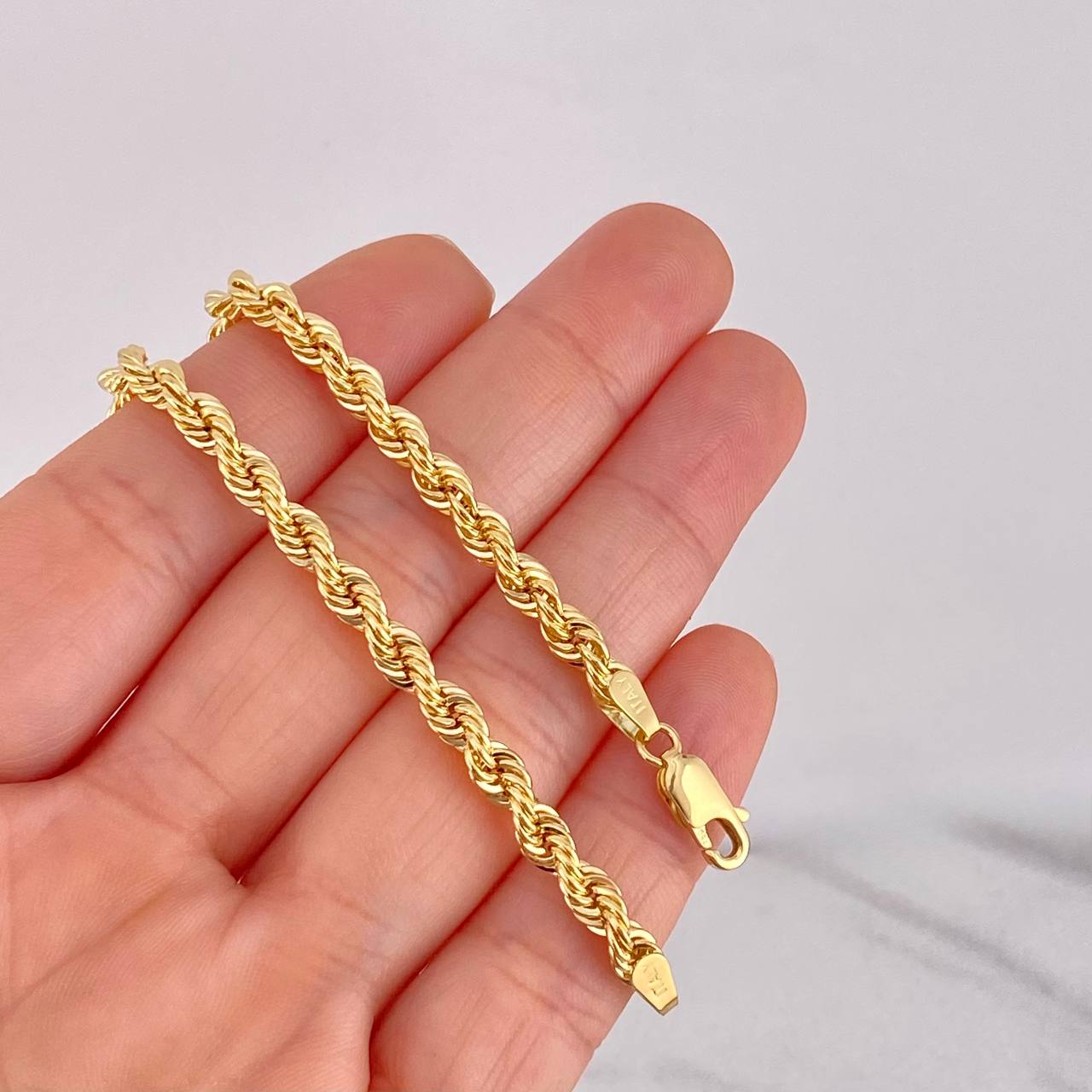 Pulso Lazo 5g / 8 in / 4.3mm Oro Amarillo 18K