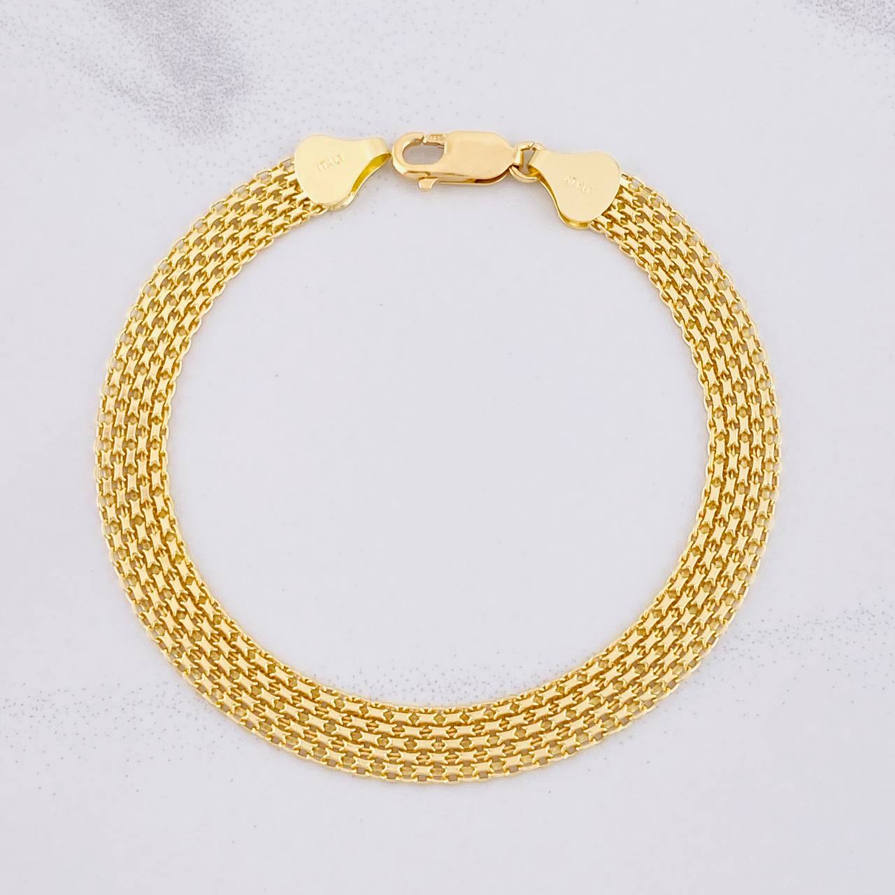 Pulso Chino 8.9g / 8 in / 7mm Oro Amarillo 18K