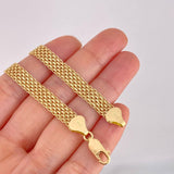 Pulso Chino 8.9g / 8 in / 7mm Oro Amarillo 18K
