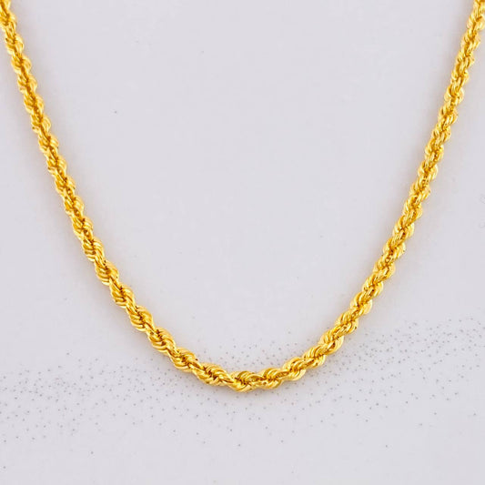 Rope Chain 3.35g / 24 in / 2.2mm Yellow Gold 18K