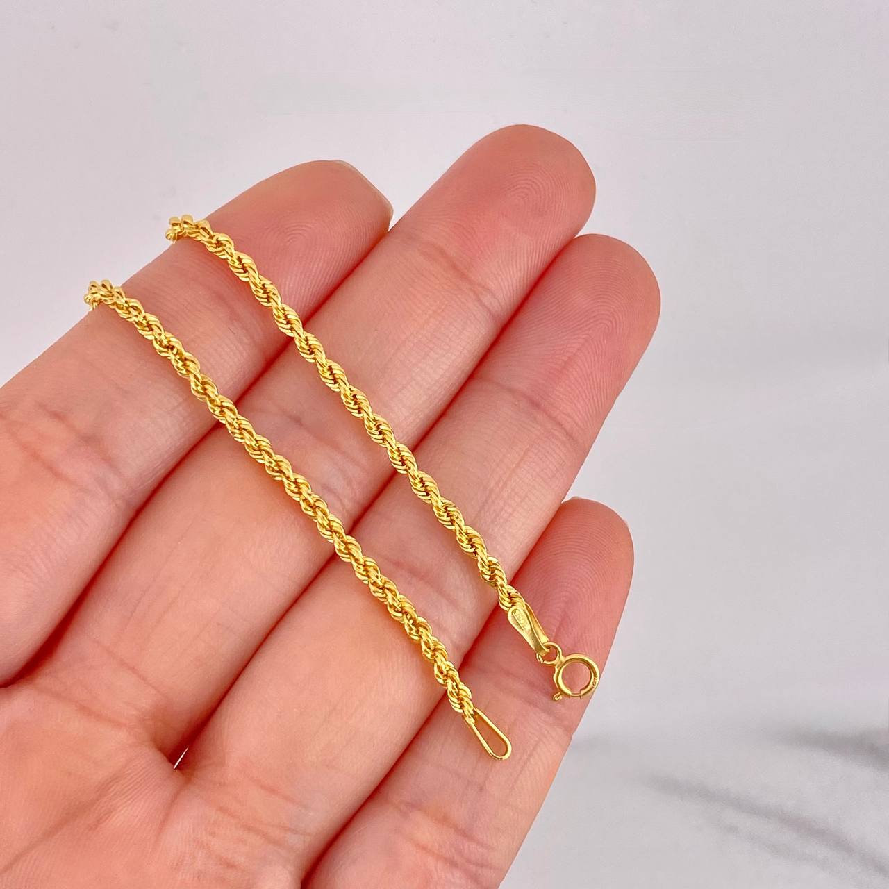 Rope Chain 3.35g / 24 in / 2.2mm Yellow Gold 18K