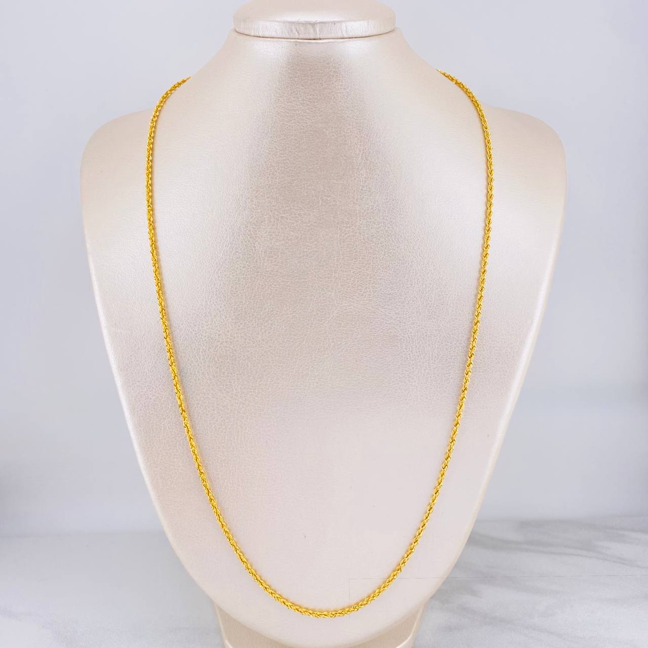 Cadena Lazo 3.35g / 24 in / 2.2mm Oro Amarillo 18K