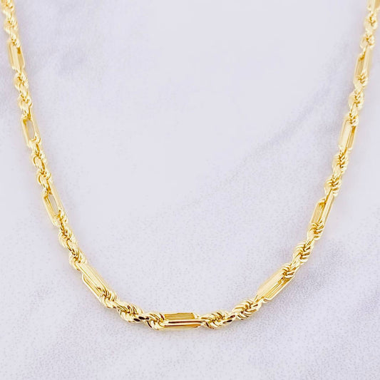 Cadena Lazo Especial 17g / 24 in / 3.5mm Oro Amarillo 18K