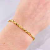 Pulso Lazo Especial 6.45g / 7 3/4 in / 3.5mm Oro Amarillo 18K