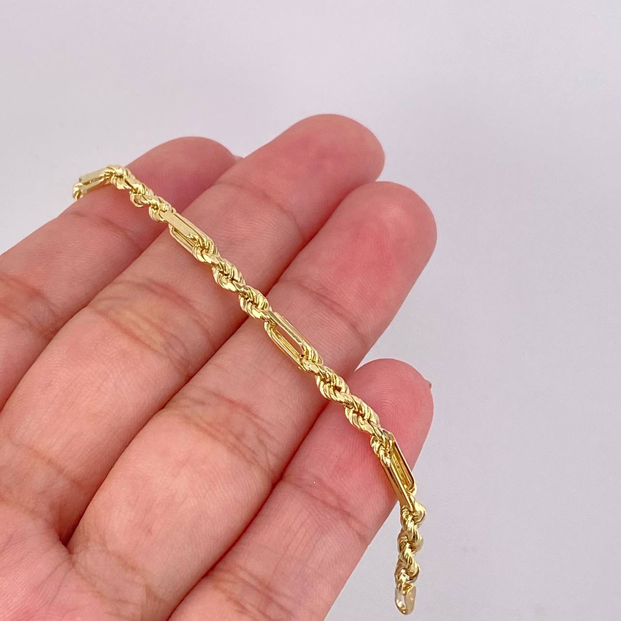 Pulso Lazo Especial 5.2g / 7 3/4 in / 3mm Oro Amarillo 18K