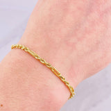 Pulso Lazo Especial 5.2g / 7 3/4 in / 3mm Oro Amarillo 18K