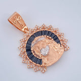 Dije Cristo Rostro 7.35gr / 1 1/2 in / Dos Oros Blanco Rosa 18K $
