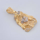 Dije Cristo Rostro 5.45gr / 1 1/4 in / Dos Oros Amarillo Blanco 18K $