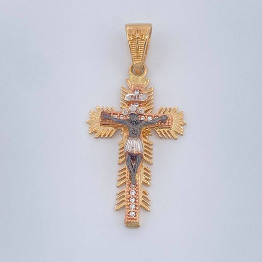 Dije Cruz Cristo Milagroso De Buga 4gr / 1 1/2 in / Tres Oros 18K $
