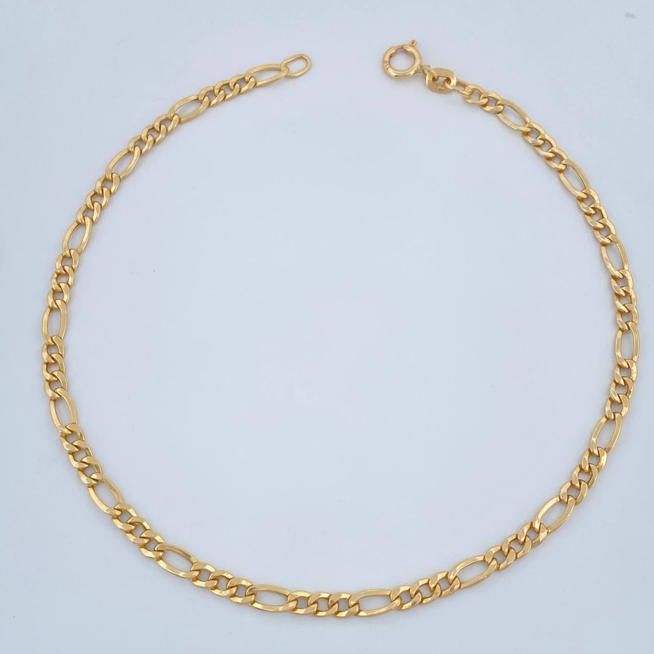 Pulso Figaro 1gr / 7 3/4 in / 2mm Oro Amarillo +1 18K %