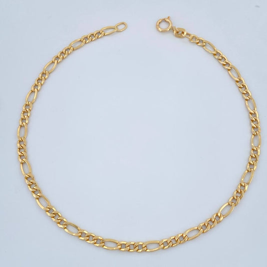 Pulso Figaro 1gr / 7 3/4 in / 2mm Oro Amarillo +1 18K %