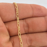 Pulso Figaro 1gr / 7 3/4 in / 2mm Oro Amarillo +1 18K %
