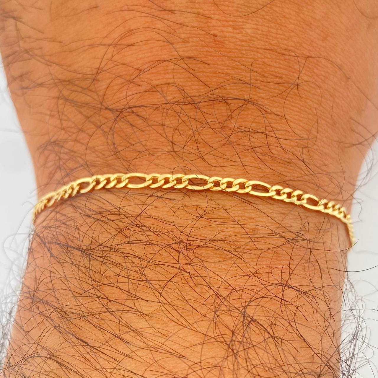 Pulso Figaro 1gr / 7 3/4 in / 2mm Oro Amarillo +1 18K %