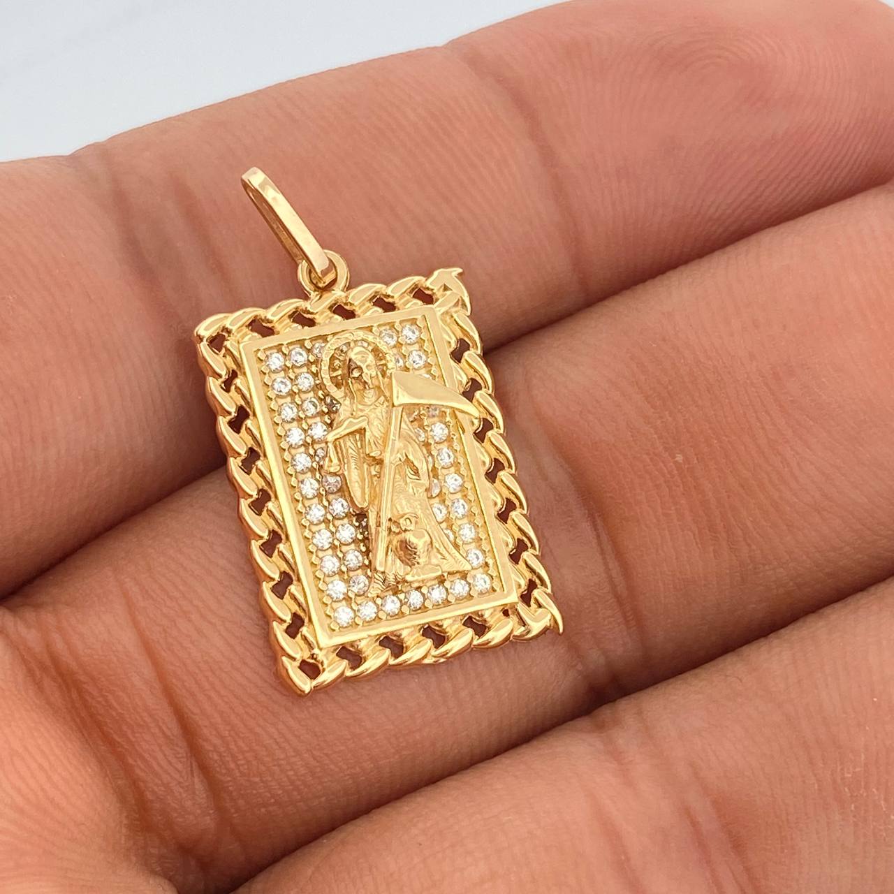 Dije Santa Muerte 3.75gr / 1 in / Oro Amarillo 18K %