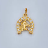 Dije Herradura Caballo 1.75gr / 3/4 in / Oro Amarillo 18K %