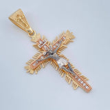 Dije Cruz Cristo Milagroso De Buga 5.15gr / 1 3/4 in / Tres Oros 18K %