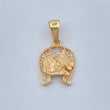 Dije Herradura Caballo 2.55gr / 1 in / Dos Oros Amarillo Blanco 18K %