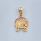 Dije Herradura Caballo 2.55gr / 1 in / Dos Oros Amarillo Blanco 18K %