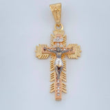 Dije Cruz Cristo Milagroso De Buga 3.95gr / 1 1/2 in / Tres Oros 18K %