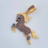 Dije Caballo 5.95gr / 1 1/2 in / Dos Oros Negro Amarillo 18K %