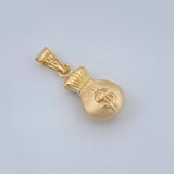 Dije Bolsa de Dinero 0.75gr / 1 in / Oro Amarillo 18%