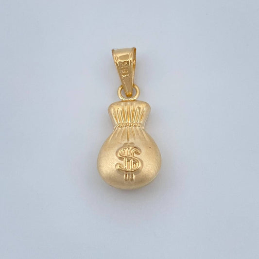 Dije Bolsa de Dinero 0.75gr / 1 in / Oro Amarillo 18%