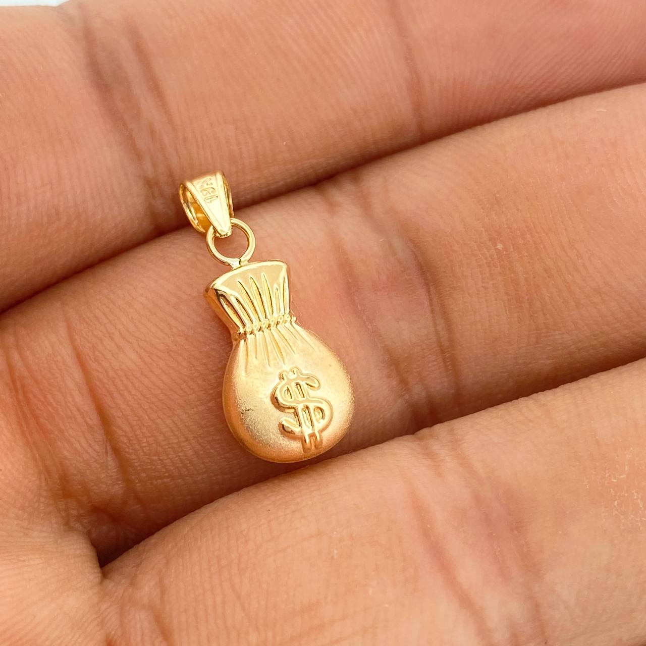 Dije Bolsa de Dinero 0.75gr / 1 in / Oro Amarillo 18%
