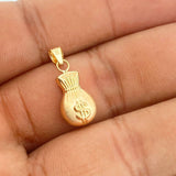 Dije Bolsa de Dinero 0.75gr / 1 in / Oro Amarillo 18%