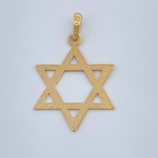 Pendant David 1.6gr / 1 1/4 in / Yellow Gold 18K %