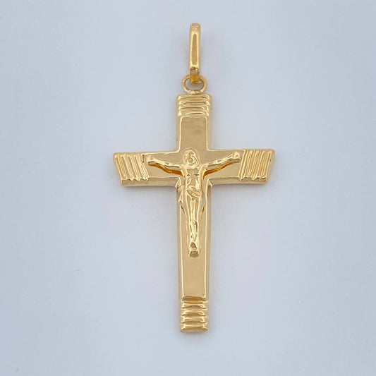 Dije Cruz Cristo 1.45gr / 1 1/2 in / Oro Amarillo 18K %