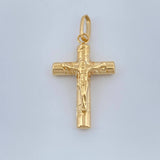 Pendant Cross Christ 1.2gr / 1 1/4 in / 18K Yellow Gold %