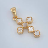 Dije Cruz Trebol 3.4gr / 1 1/4 in / Oro Amarillo Nac.Esp. 18K %