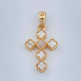 Dije Cruz Trebol 3.4gr / 1 1/4 in / Oro Amarillo Nac.Esp. 18K %