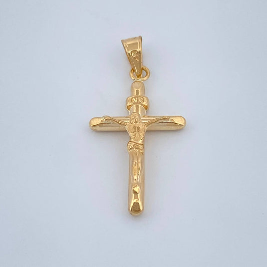 Dije Cruz Cristo 0.7gr / 1 in / Oro Amarillo 18K %